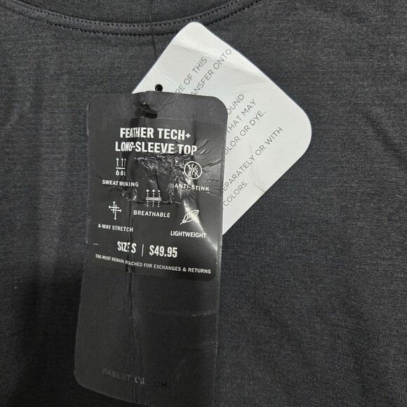 Fabletics Feather Tech+ Long-Sleeve Top in Black - Size Small - Picture 3 of 7